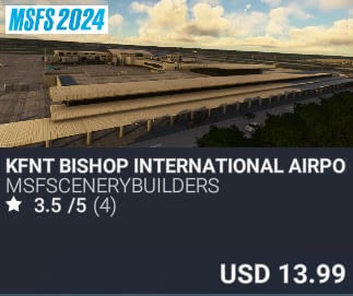 KFNT Bishop International Airpot by MSFScenerybuildser. USD 13.99