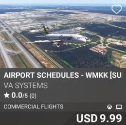 Airport Schedules - WMKK [Summer 2025] by VA SYSTEMS. USD $9.99
