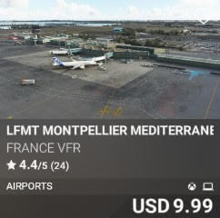 LFMT Montpellier Mediterranee Airport by France VFR. USD $9.99