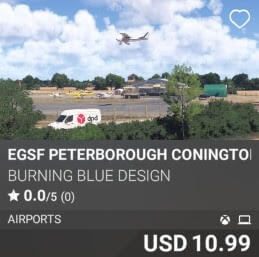 EGSF Peterborough Conington Airport by Burning Blue Design. USD $10.99