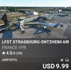 LFST Strasbourg-Entzheim Airport by France VFR. USD $9.99