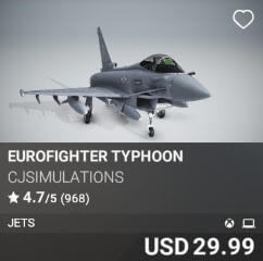 Eurofighter Typhoon by CJSimulations. USD $29.99