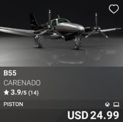 B55 by Carenado. USD $24.99