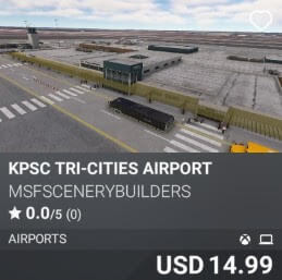KPSC Tri-Cities Airport by msfscenerybuilders. USD $14.99