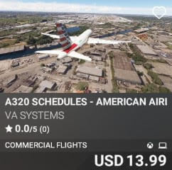 A320 Schedules - American Airlines - Vol 8 by VA SYSTEMS. USD $13.99