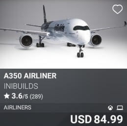A350 Airliner by iniBuilds. USD $84.99