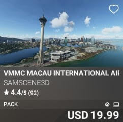 VMMC Macau International Airport + Macao City by SamScene3D. USD $19.99