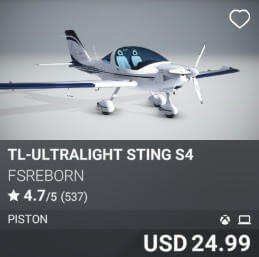 TL-Ultralight Sting S4 by FSReborn. USD $24.99