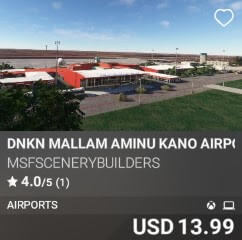 DNKN Mallam Aminu Kano Airport by msfscenerybuilders. USD $13.99