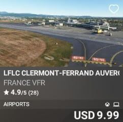 LFLC Clermont-Ferrand Auvergne Airport by France VFR. USD $9.99