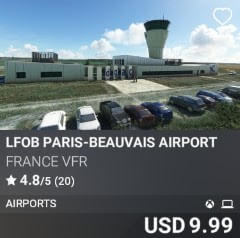LFOB Paris Beauvais Airport by France VFR. USD $9.99