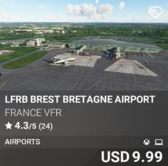 LFRB Brest Bretagne Airport by France VFR. USD $9.99
