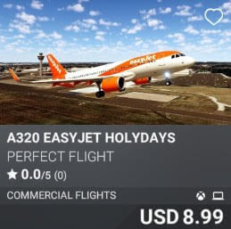 A320 EasyJet Holydays by Perfect Flight. USD $8.99