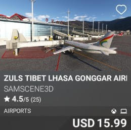 ZULS Tibet Lhasa Gonggar Airport by SamScene3D. USD $15.99
