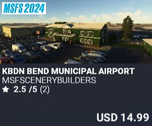 KBDN Bend Municipal Airport by msfscenerybuilders. USD $14.99