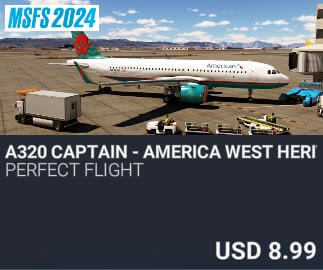 A320 Captain - America West Heritage by Perfect Flight. USD $8.99