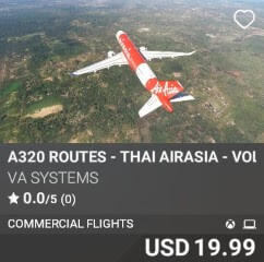 A320 Routes - Thai AirAsia - Vol 4 by VA SYSTEMS. USD $19.99