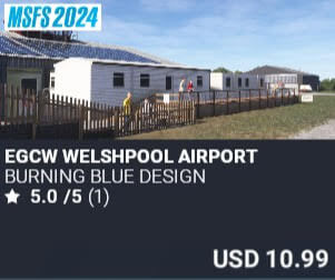 EGCW Welshpool Airport by Burning Blue Design. USD $10.99