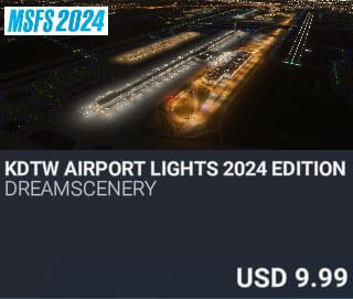 KDTW Airport Lights 2024 Edition by Dreamscenery. USD $9.99