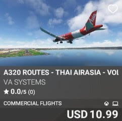 A320 Routes - Thai AirAsia - Vol 5 by VA SYSTEMS. USD $10.99