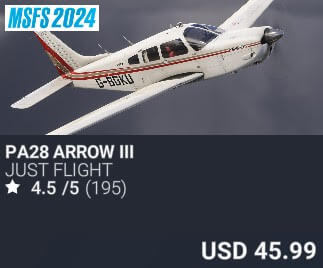 PA28 Arrow III by Just Flight. USD $45.99