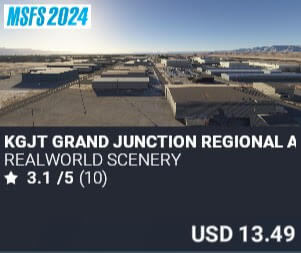KGJT Grand Junction Regional Airport by Realworld Scenery. USD $13.49