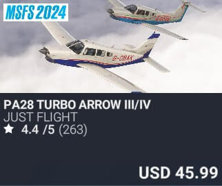 PA28 Turbo Arrow III/IV by Just Flight. USD $45.99