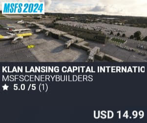KLAN Lansing Capital international Airport by msfscenerybuilders. USD $14.99