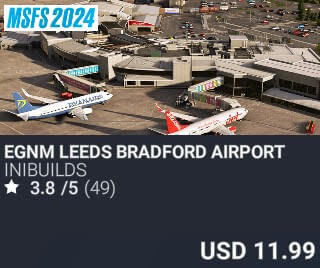 EGNM Leeds Bradford Airport by inibuilds. USD $11.99