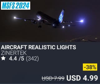 Aircraft Realistic Lights by Zinertek. USD $7.99 (on sale for 4.99)