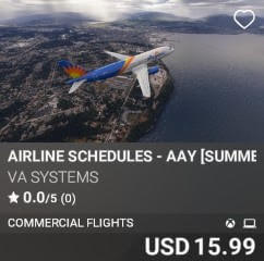 Airline Schedules - AAY [Summer 2025] by VA SYSTEMS. USD $15.99