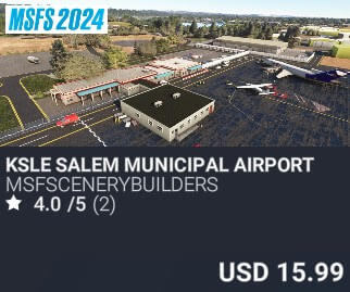 KSLE Salem Municipal Airport by msfscenerybuilders. USD $15.99