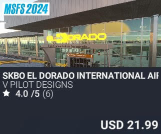 SKBO El Dorado International Airport FS2024 by V Pilot Designs. USD $21.99