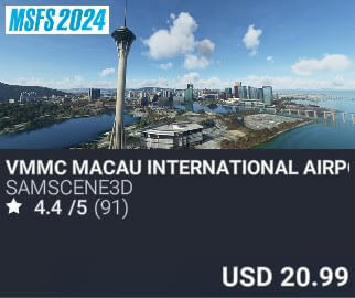 VMMC Macau International Airport + Macao City by SamScene3D. USD $20.99