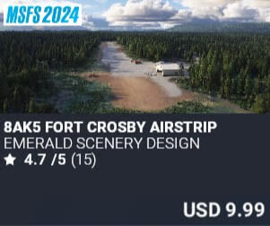 8AK5 Fort Crosby Airstrip by Emerald Scenery Design. USD $9.99