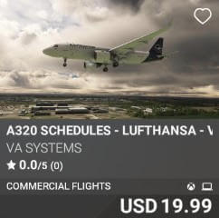 A320 Schedules - Lufthansa - Vol 4 by VA SYSTEMS. USD $19.99