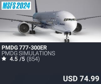 PMDG 777-300ER by PMDG Simulstions. USD $74.99