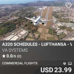 A320 Schedules - Lufthansa - Vol 5 by VA SYSTEMS. USD $23.99