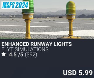 ENHANCED RUNWAY LIGHTS by FLYT Simulations. USD $5.99