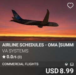 Airline Schedules - OMA [Summer 2025] by VA SYSTEMS. USD $8.99
