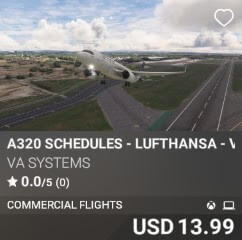 A320 Schedules - Lufthansa - Vol 8 by VA SYSTEMS. USD $13.99