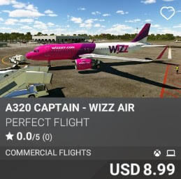 A320 Captain - Wizz Air by Perfect Flight. USD $8.99