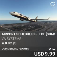 Airport Schedules - LEBL [Summer 2025] by VA SYSTEMS. USD $9.99