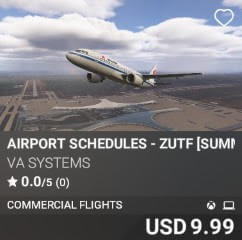 Airport Schedules - ZUTF [Summer 2025] by VA SYSTEMS. USD $9.99
