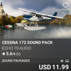 Cessna 172 Sound Pack by Echo 19 Audio. USD $11.99
