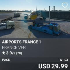 Airports FRANCE 1 by France VFR. USD $29.99
