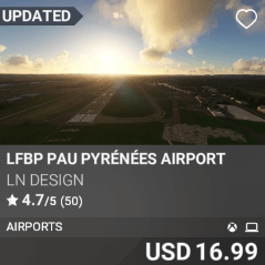 LFBP Pau Pyrenees Airport by LN Design. USD 16.99