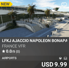 LFKJ Ajaccio Napoleon Bonaparte by France VFR. USD 9.99