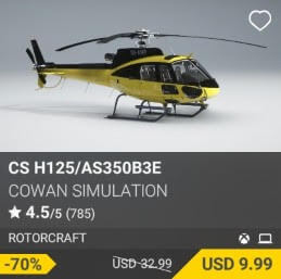CS H125/AS350B3e by Cowan Simulation. USD $32.99 (on sale for 9.99)