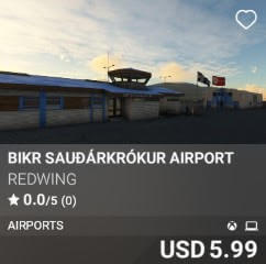 BIKR Sauðárkrókur Airport by REDWING. USD $5.99